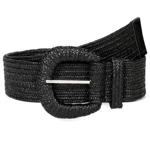 8668 Straw Woven Elastic Belt For Women Stretchy Belts Dress Fashion Boho